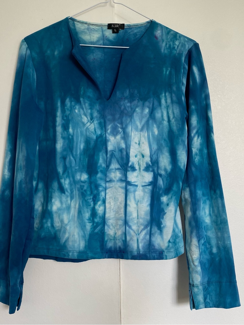 KliK Blue Tie-Dye Long Sleeve Top